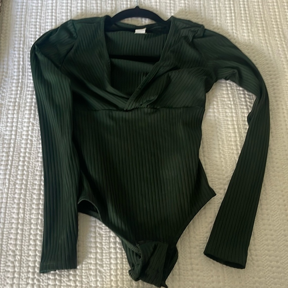Dark green h&m bodysuit